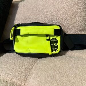 Coach Neon Yellow and Black Men's Bag